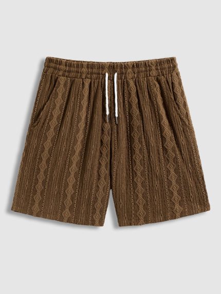 Men's Vintage Jacquard Casual Shorts